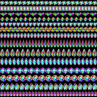 彩色钻石花边条