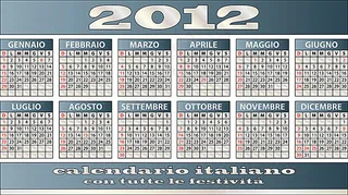 2012年日历模板素材