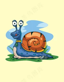 蜗牛卡通图案