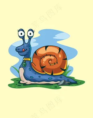 蜗牛卡通图案