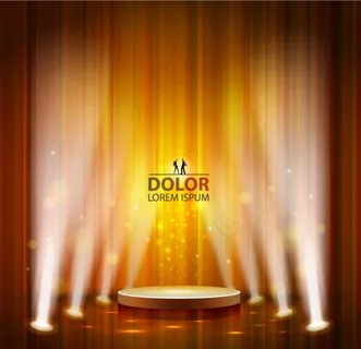 橙色舞台灯光背景