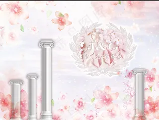 婚礼粉色背景