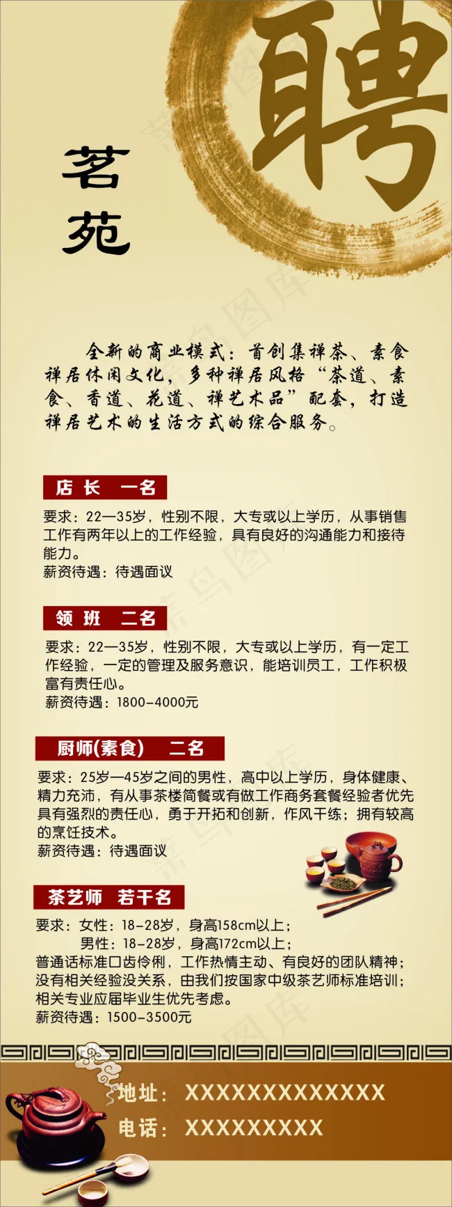 招聘展架(210X297)cdr矢量模版下载