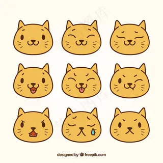 可爱卡通矢量猫