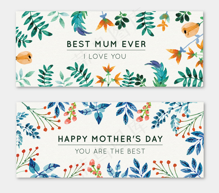 时尚花纹花朵素材海报卡片背景