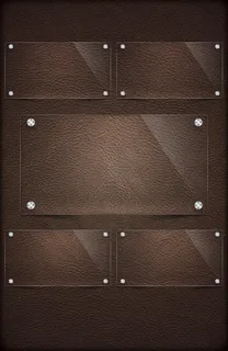 皮革质感告示界面PSD分层模