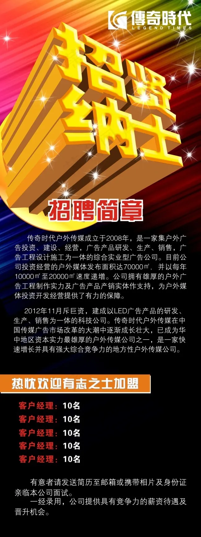 招聘易拉宝cdr矢量模版下载