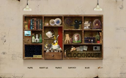 国外个性复古flash网站片头源码...