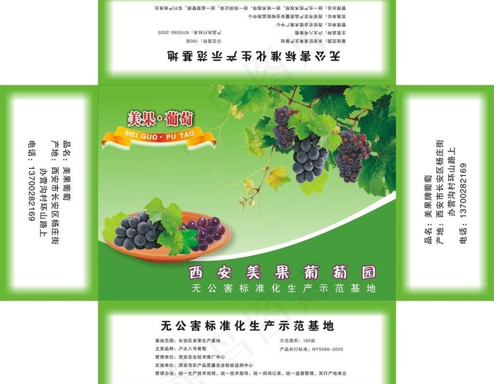 葡萄盒子图片(630X275)cdr矢量模版下载