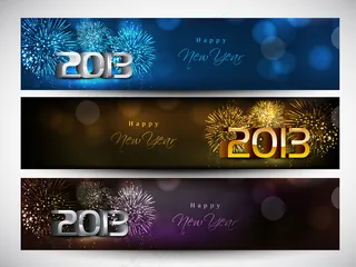 2013新年快乐横幅矢量素材