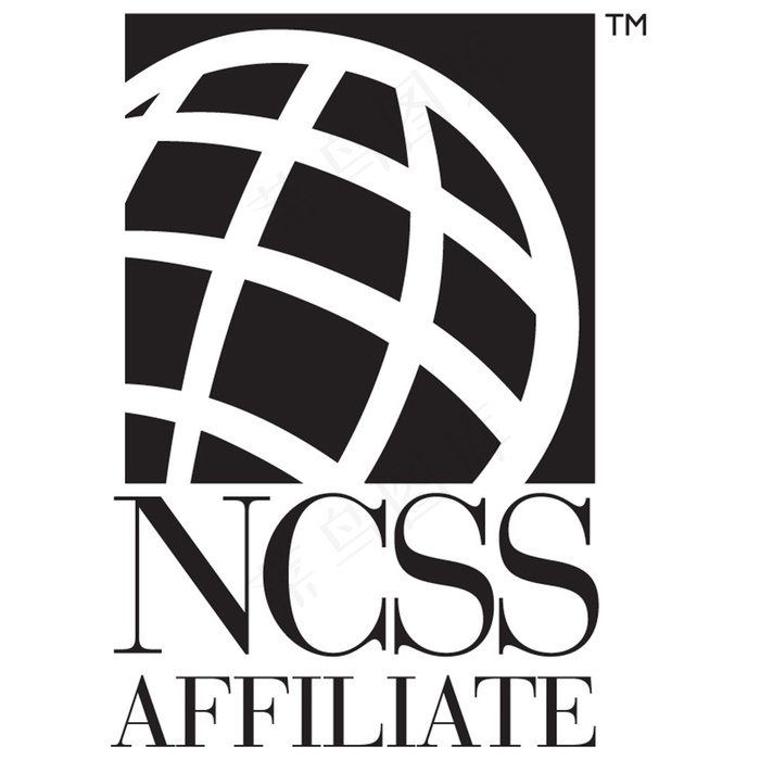 NCSS网状简易logo设计ai矢量模版下载