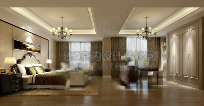 简约现代风格主卧效果图图片