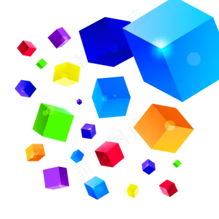 炫酷立体几何立方体元素