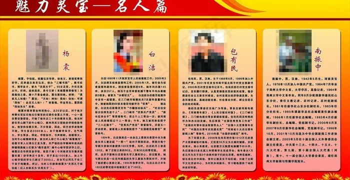 灵宝 名人图片psd模版下载