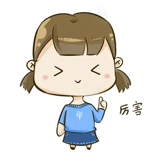 Q版女孩1表情包厉害