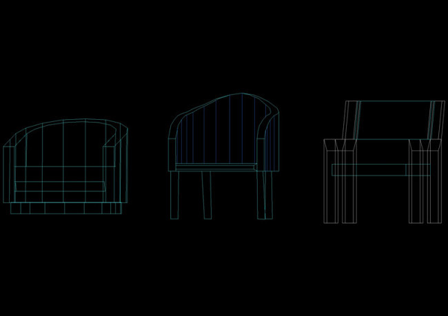 装潢设计沙发cad图块