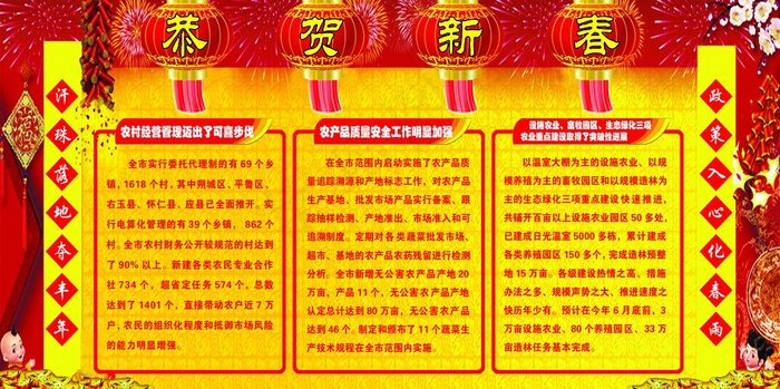 恭贺新春图片psd模版下载