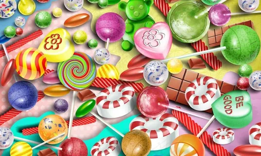 手绘卡通儿童糖果图片