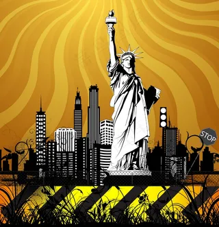 摘要城市背景矢量插画