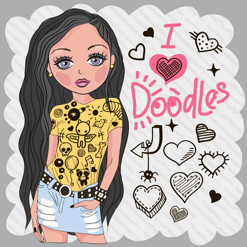 卡通人物EPS矢量北欧装饰画