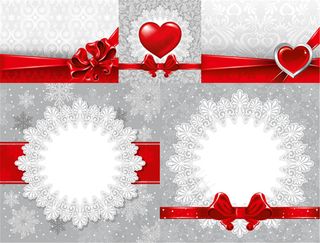 淡雅丝带花纹背景矢量素材