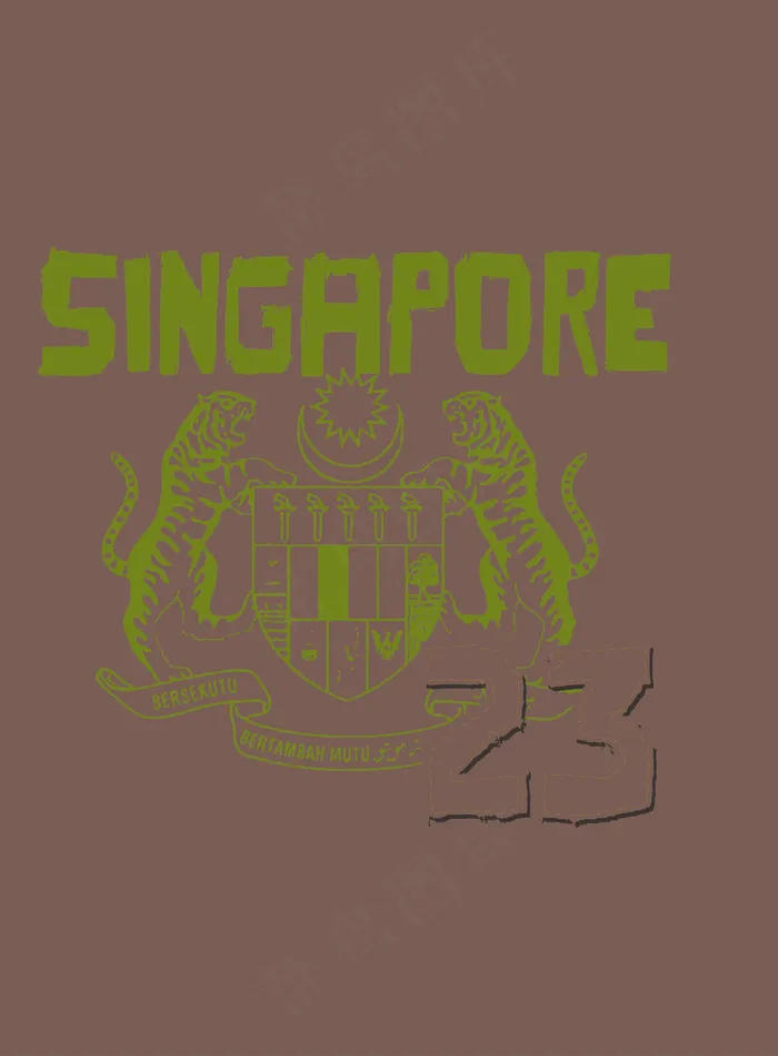 可编辑欧美徽章贴布章仔T恤图案设计