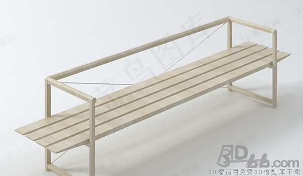 3D公共排椅模型
