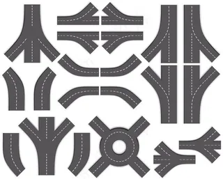 现实04公路——矢量素材高速路的现...