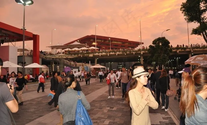 世博园夜景图片