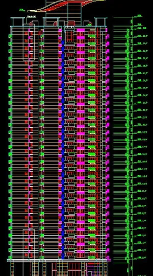 黄埔雅苑 住宅楼剖面图图片