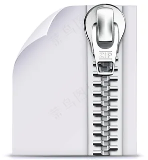 精美白色拉链矢量素材