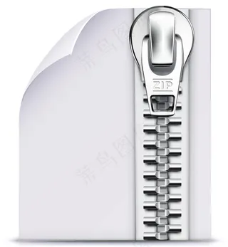 精美白色拉链矢量素材