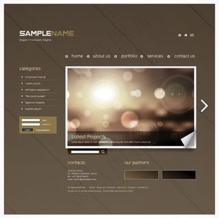 炫彩网页模板矢量素材