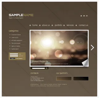 炫彩网页模板矢量素材