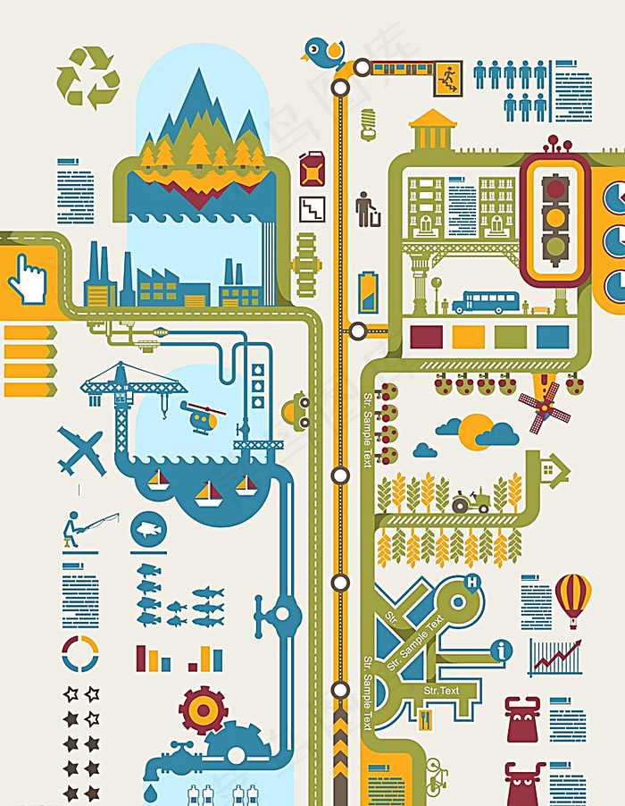 城市矢量素材图片