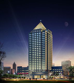 高楼大厦夜景3D效果图