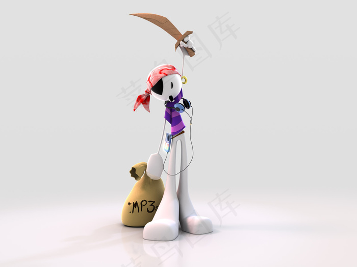 3D卡通火柴人壁纸