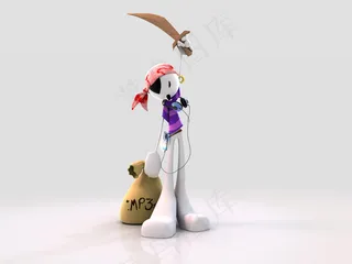 3D卡通火柴人壁纸