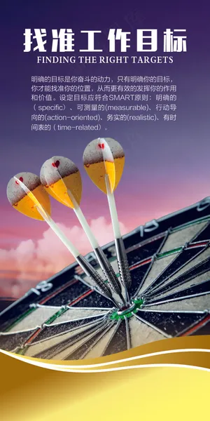 找准工作目标文化海报