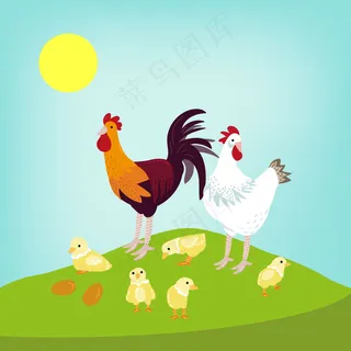 绿色背景矢量图