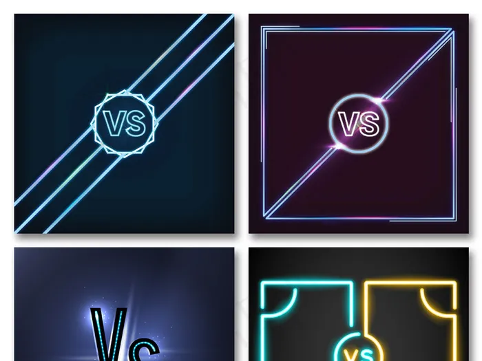 炫彩边框背景素材下载ai矢量模版下载