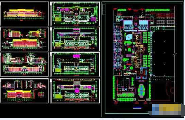 整套星级宾馆cad施工建筑图