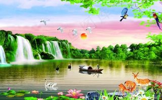 国画山水模板下载