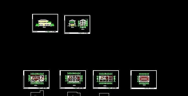 三层办公楼派出所施工建筑图