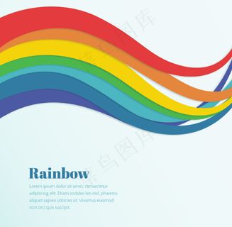 彩虹色曲线背景图片