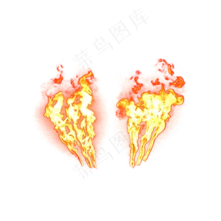 喷射状火焰篝火效果元素喷射状火焰篝火效果元素