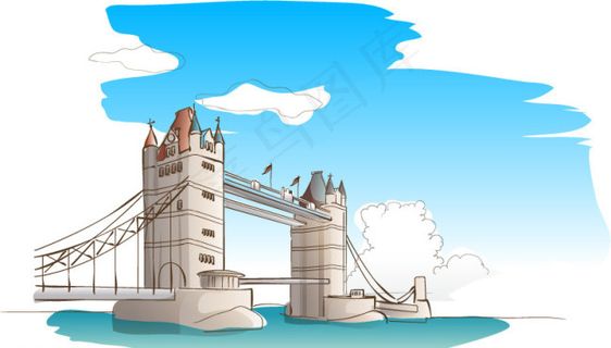 外国风景矢量素材