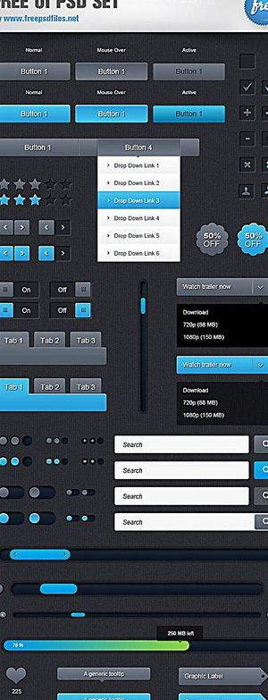 简约ui元素psd素材