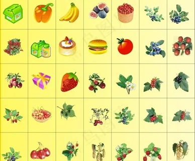 水果蛋糕矢量集合(位图组成)图片