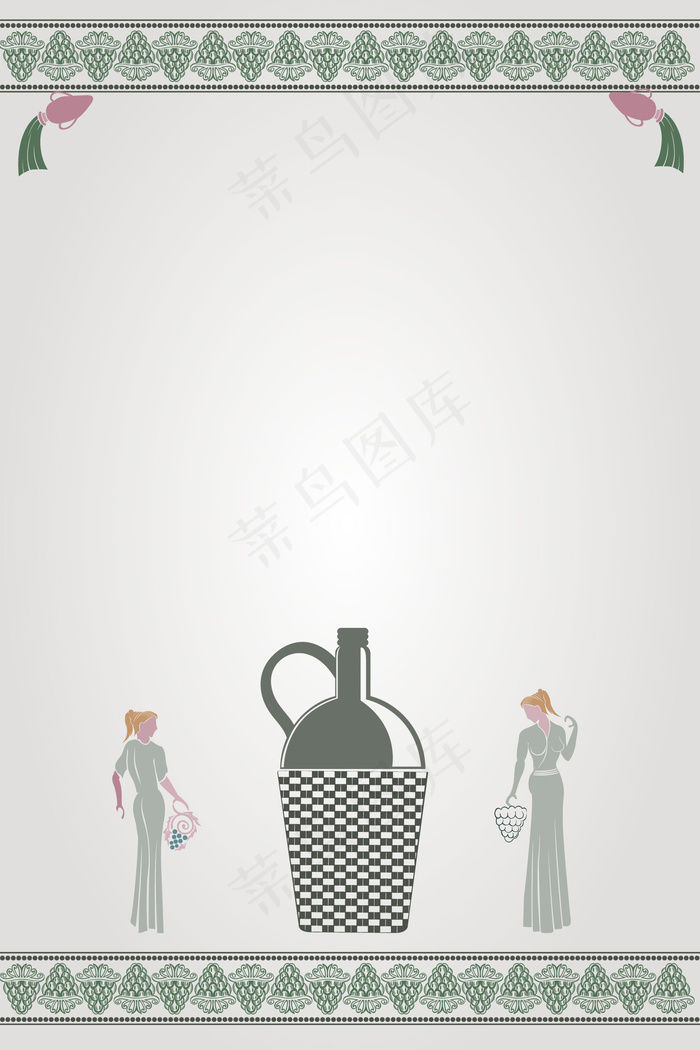 矢量古典传统欧式宫廷酿酒背景